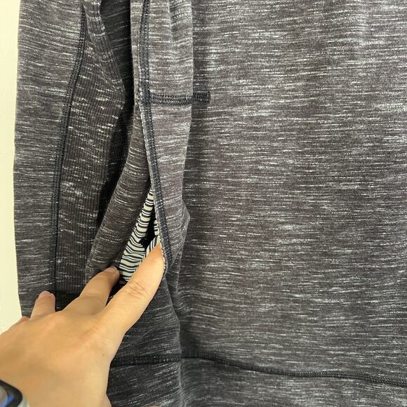 LULULEMON Exhalation Pullover II Sweatshirt Marled Gray Long Sleeve Size 6 - Picture 4 of 8